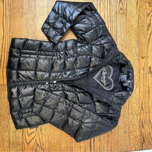 Obermeyer Black Jacket with Heart Accent